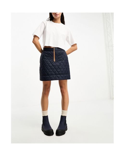 Minifalda acolchada exclusiva Barbour de color Blue