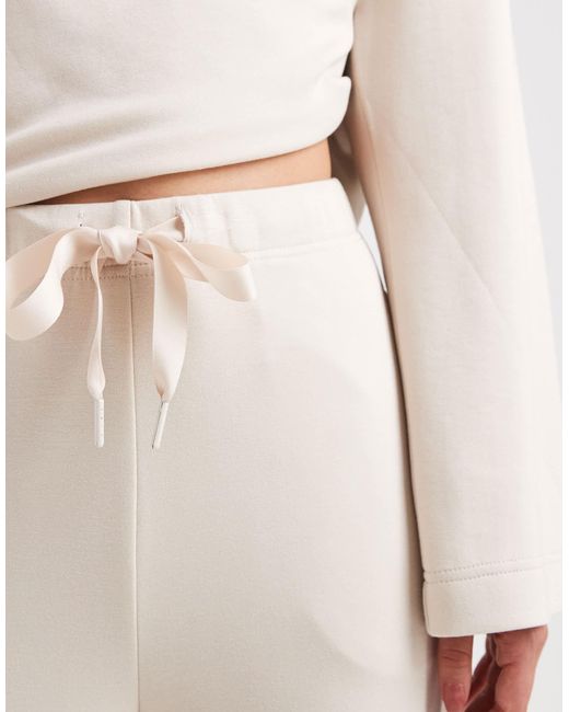 Vero Moda Natural Super Soft Tie Waist Wide Leg jogger Co-ord