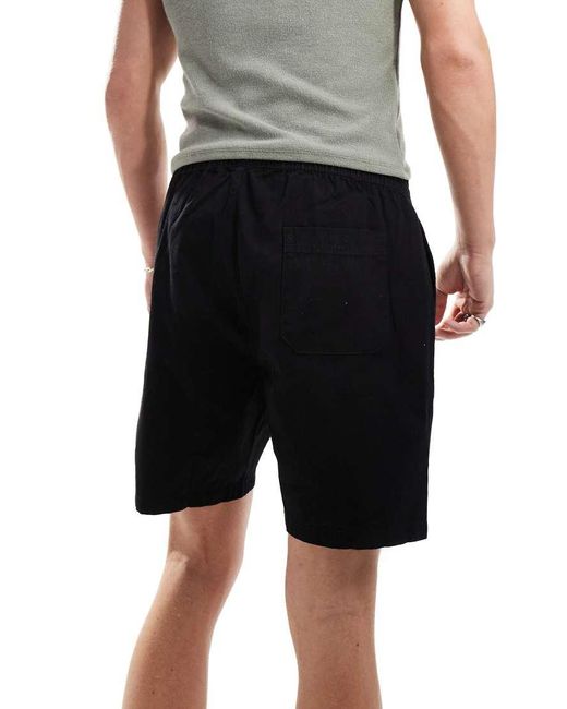 Only & Sons Black Pull On Twill Short for men