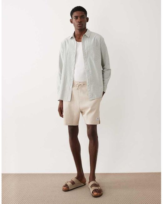 ASOS Gray Relaxed Seersucker Stripe Shirt for men