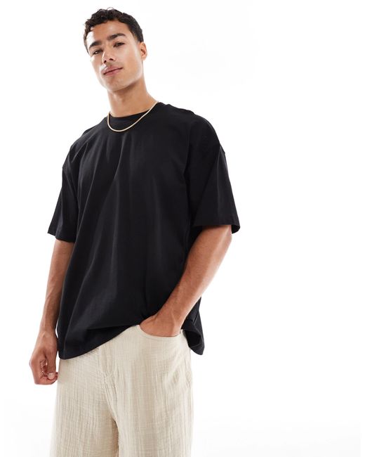 ASOS – oversize-t-shirt in Black für Herren
