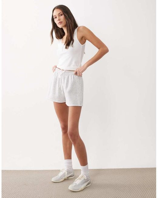 ASOS White Lace Side Stripe Draw String Shorts