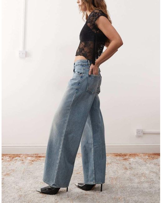 Motel Blue Roomy Extra Wide Low Rise Jeans