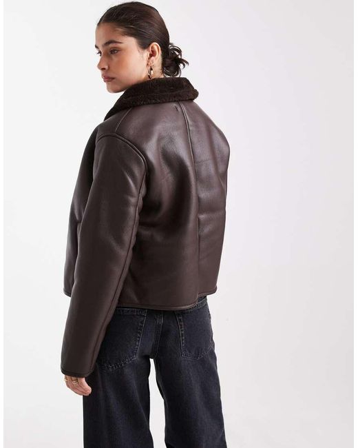 New Look Black Bonded Collar Short Jacket