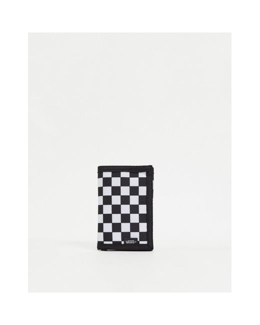 Slipped - Portafoglio a scacchi neri/bianchi di Vans in White da Uomo