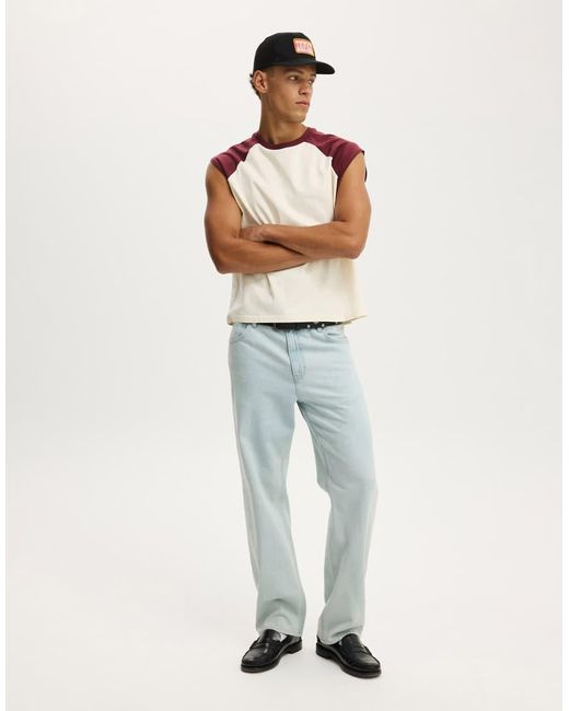 Cotton On Blue Baggy Jean for men