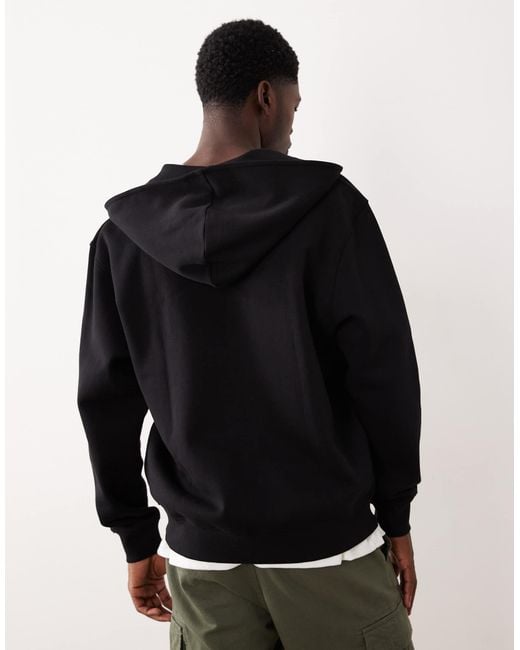 Essentials - sweat à capuche décontracté à fermeture éclair ASOS pour homme en coloris Black