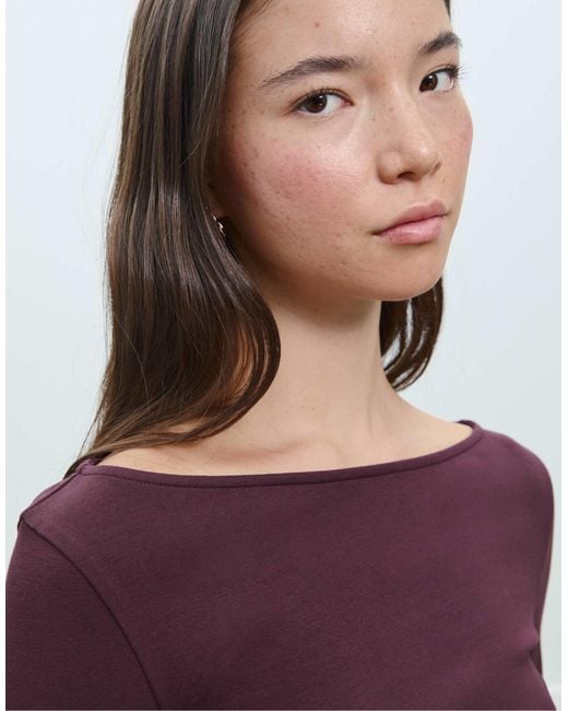 Stradivarius Purple – langärmliges shirt