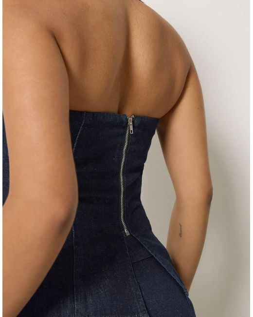 PixieGirl Blue Petite Denim Bandeau Top