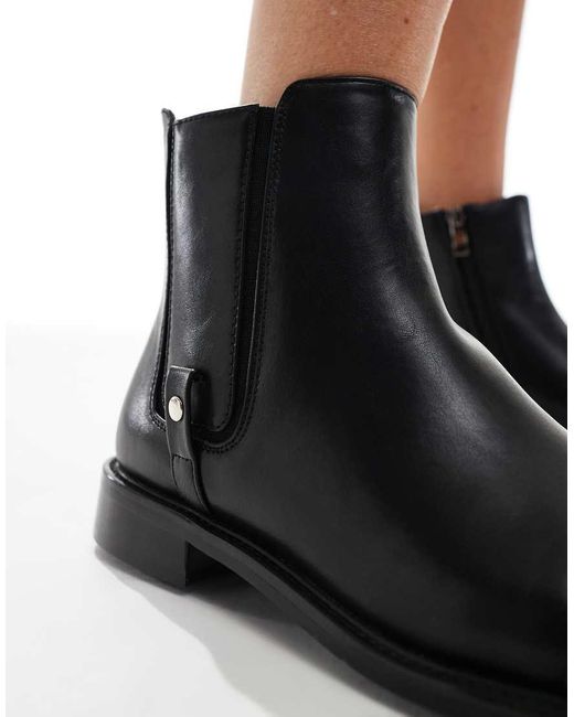 London Rebel Black Scarlett Refined Chelsea Boots