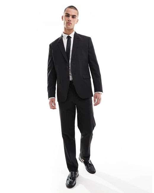 Jack & Jones Black Regular Fit Suit Jacket for men