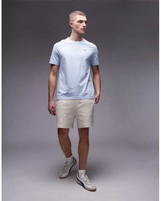 Tommy Hilfiger T-Shirt Met Gestapelde Logoprint in het Blue voor heren