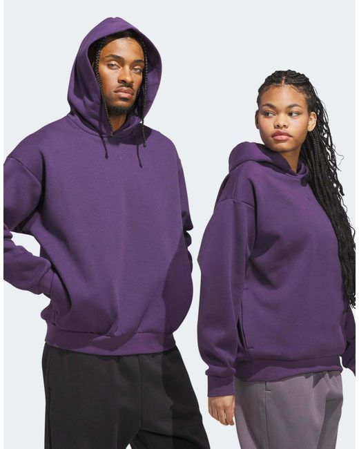 Adidas Originals Purple – basketball – kapuzenpullover aus fleece