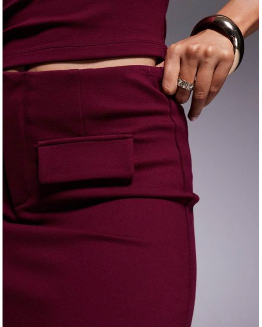 ASOS Purple Co-ord Ponte Mini Skirt With Pocket Detail