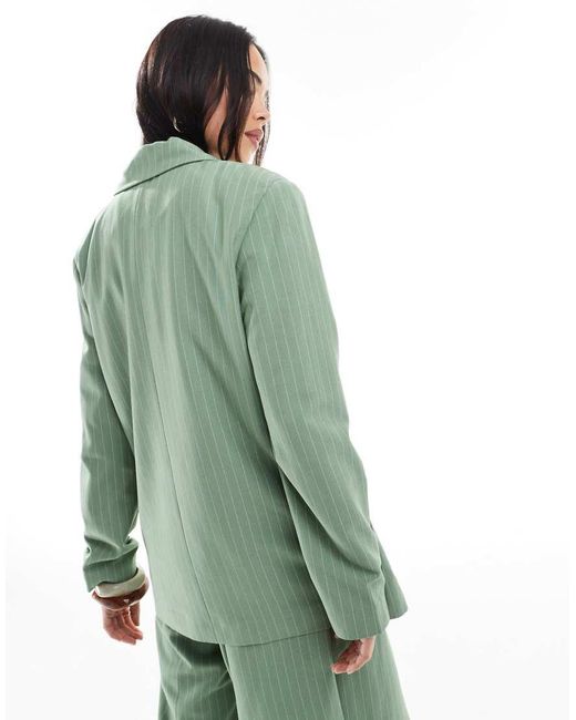 Vero Moda Green Mix And Match Oversized Blazer