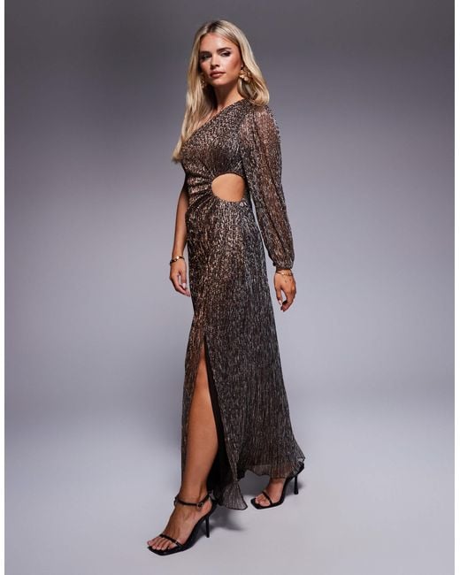 Forever New Brown – asymmetrisches maxikleid