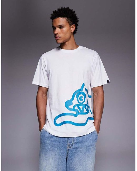 Camiseta Blanca De Tejido Grueso Running Dog De ICECREAM de hombre de color White