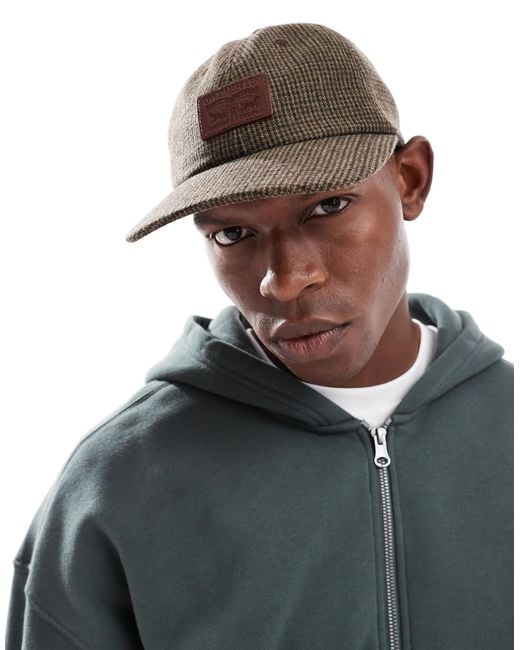 Levi's – relaxed fit dad-baseballkappe aus em cord mit logo-aufnäher aus leder in Brown für Herren