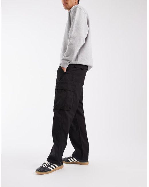 Hollister White Y2k baggy Cargo Pants for men