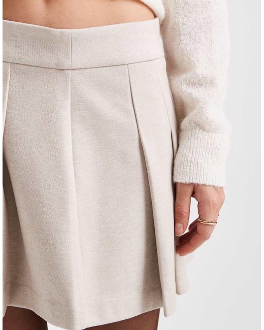 Vero Moda Natural Pleated Mini Skirt