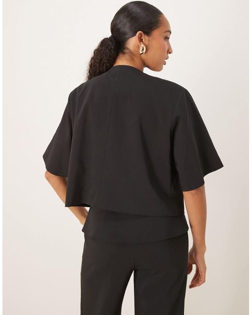 ASOS Black Tailored Gold Button Top