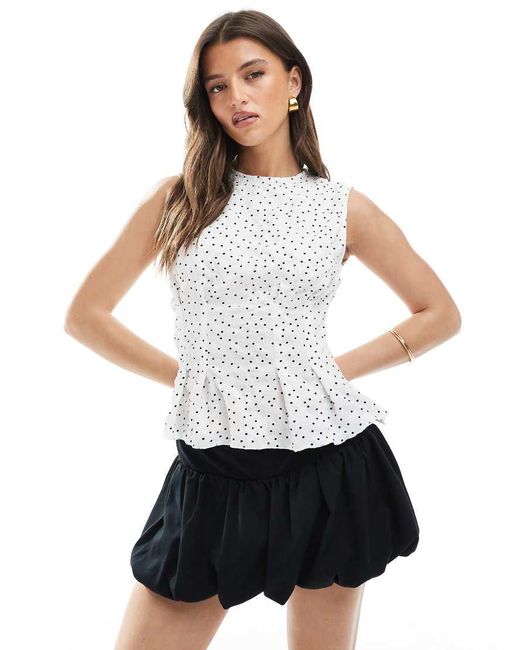 ASOS White Cinch Detail Top