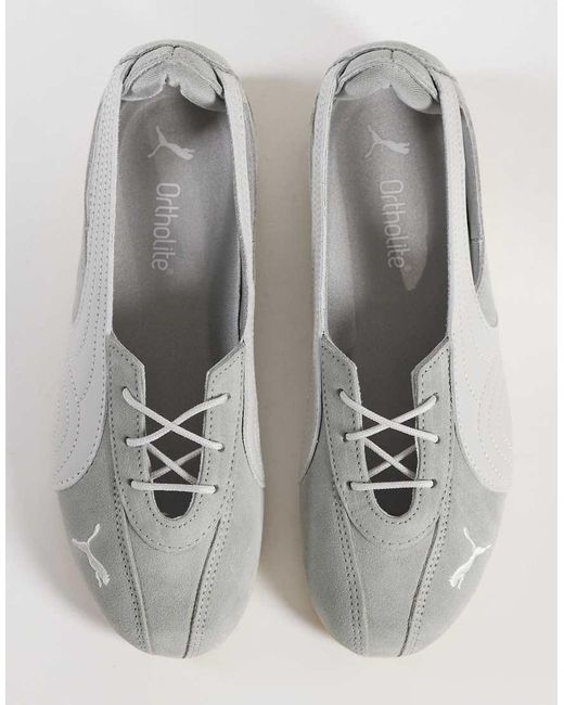 PUMA White Speedcat Ballet Nova Flats