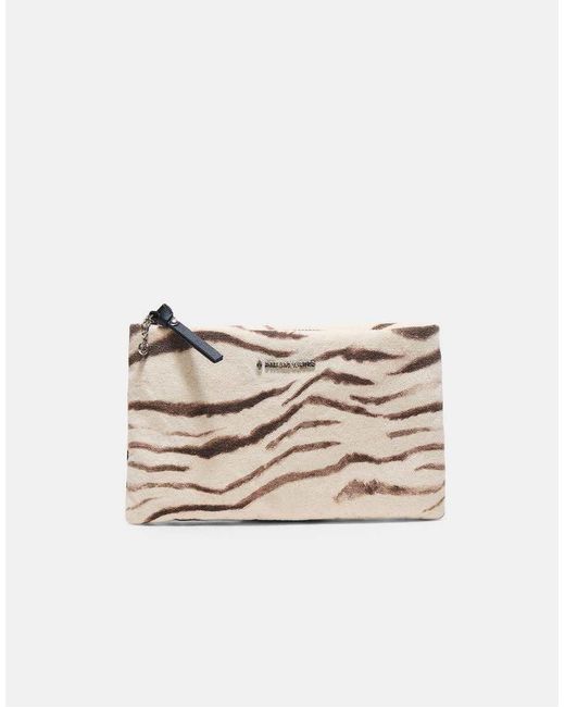 Stradivarius Natural Printed Flat Wash Bag