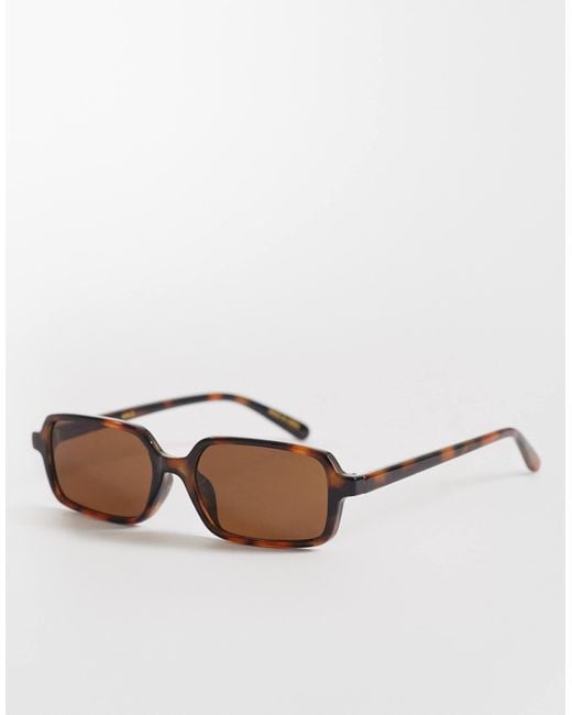 Mango Brown Square Sunglasses