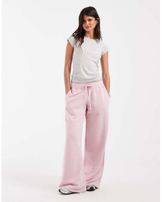Hollister Pink Low Waist Wide Leg joggers