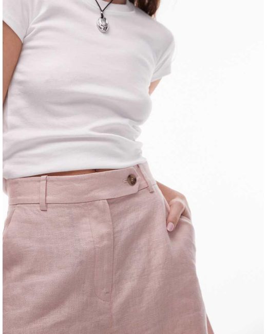 & Other Stories Bermuda Shorts Van Linnen in het Pink