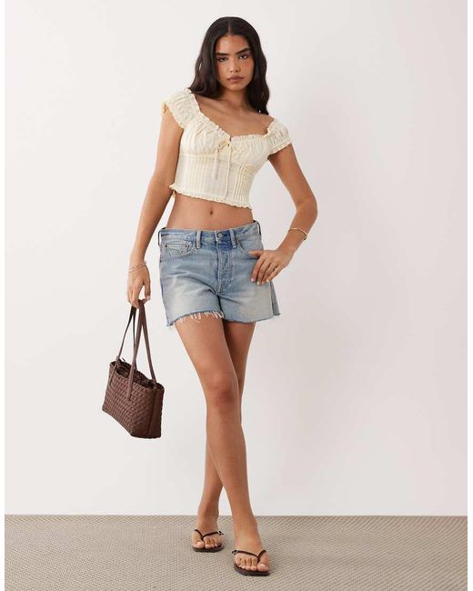 Cotton On White Greta Frill Blouse