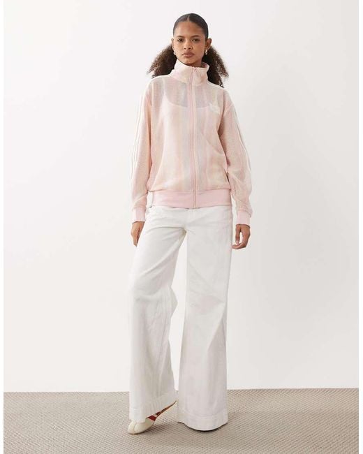 Adidas Originals Pink Firebird Knitted Track Top