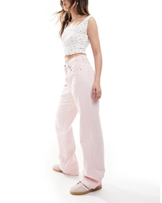 Stradivarius Pink – dad-jeans