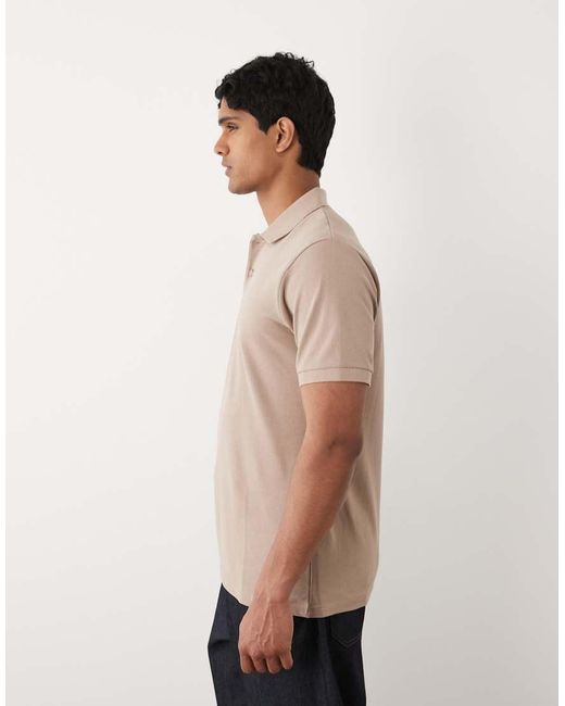 ASOS Brown Essentials Regular Fit Polo for men
