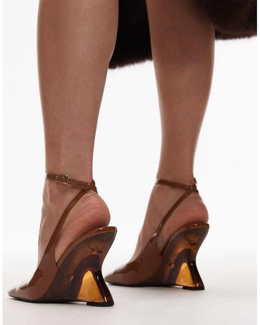 Jeffrey Campbell Brown Heeled Slingback Shoes