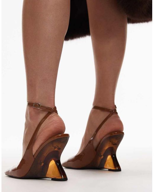 Jeffrey Campbell Brown Heeled Slingback Shoes
