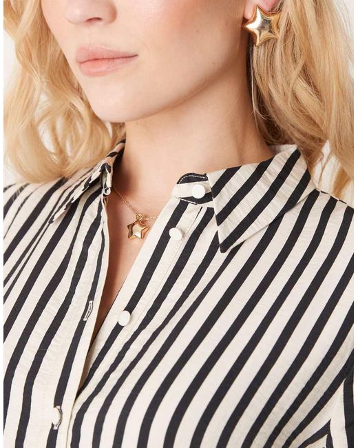 Y.A.S Natural Flippy Hem Mini Shirt Dress