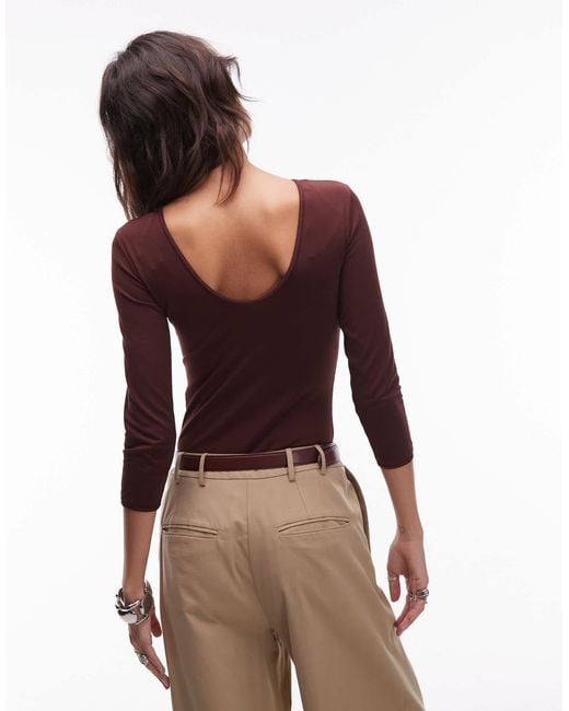 ARKET Purple Supersoft Jersey Bodysuit With Four-Way Stretch