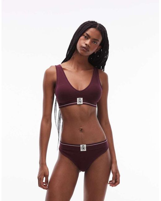 Tommy Hilfiger Red Crest Stripe Waistband Lingerie Thong