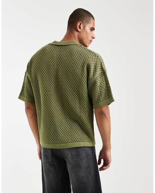 ASOS – oversize-strickpullover in Green für Herren