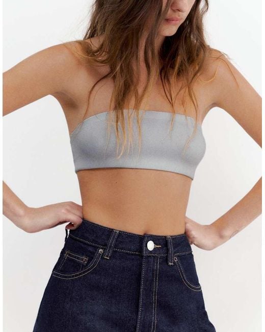 Pull&Bear Blue Wide-leg Jeans
