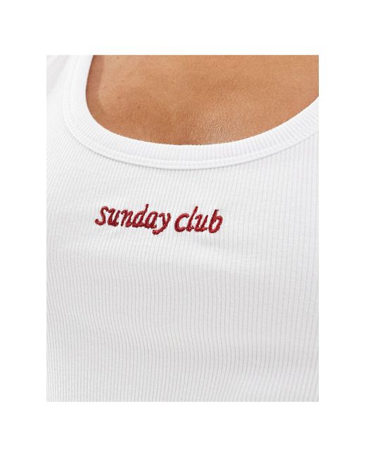 4th & Reckless White Hazel Sunday Club Embroidered Vest