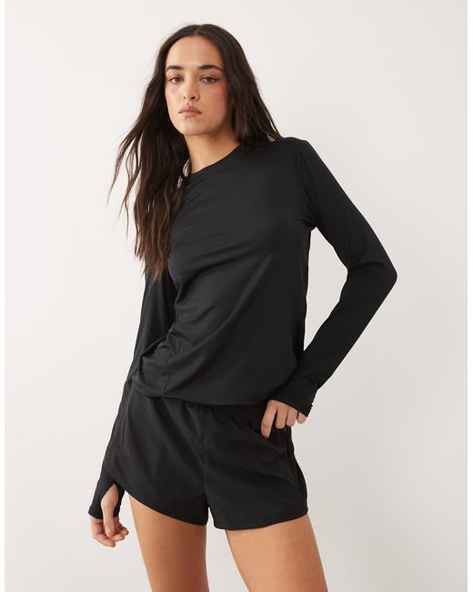 4505 Blue Icon Woven Run Short With Zip Pockets