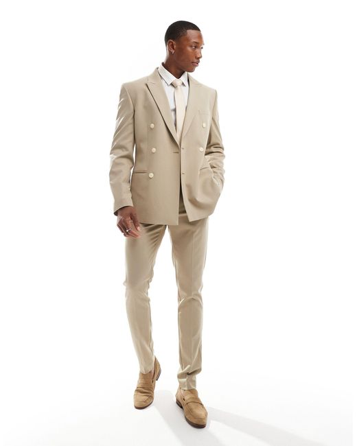ASOS Natural Skinny Suit Trouser for men