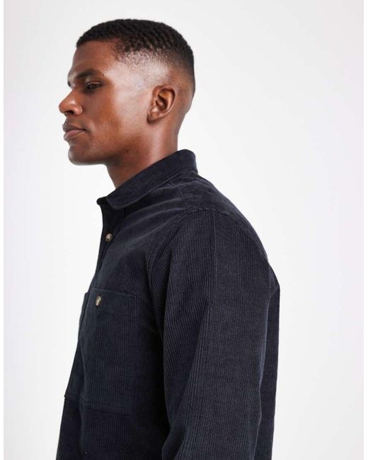 ASOS Blue Cord Overshirt for men