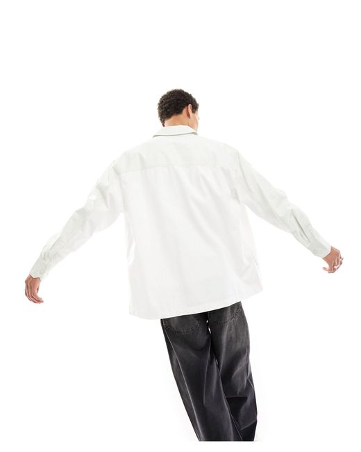 Calvin Klein – hemdjacke in White für Herren