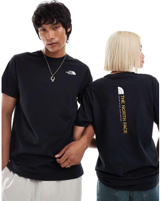 The North Face Black Vertical Logo Backprint T-shirt