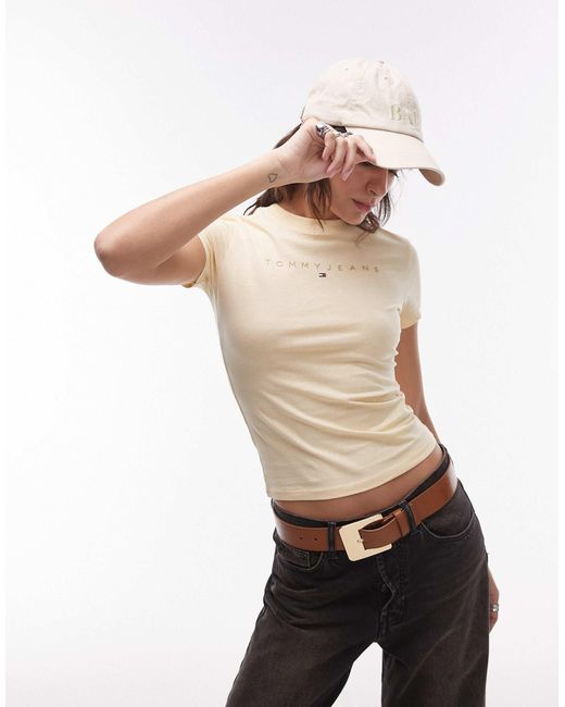 Tommy Hilfiger Natural Slim Linear Logo T-shirt