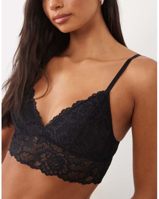 New Look Black Lace Bralette